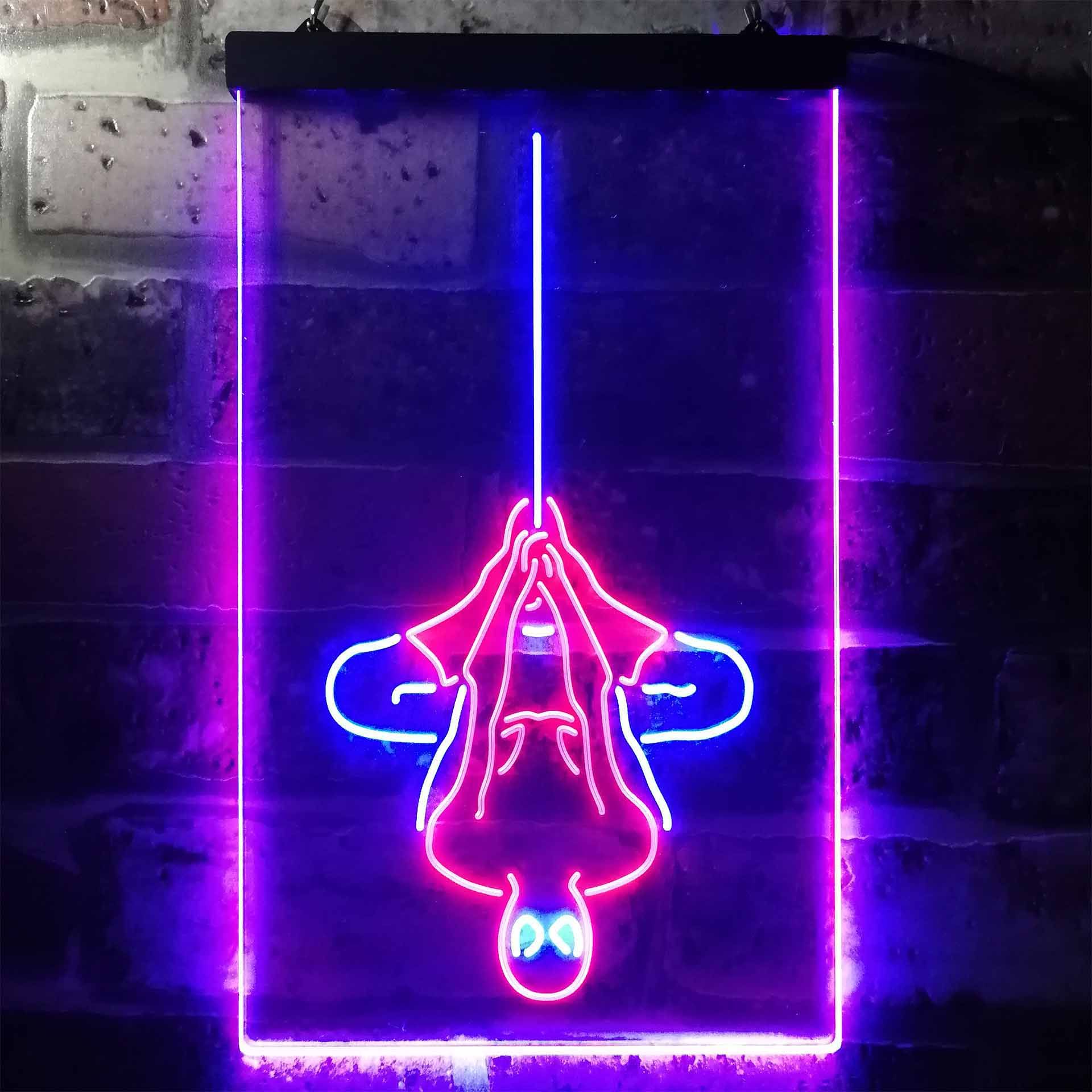 Spider-Man Hanging Dual LED Neon Light Sign